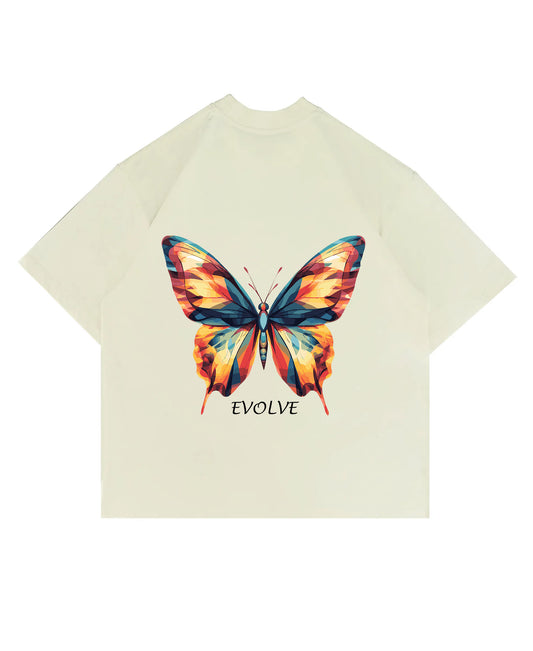 Evolve - Cream Color - Boxy Tee